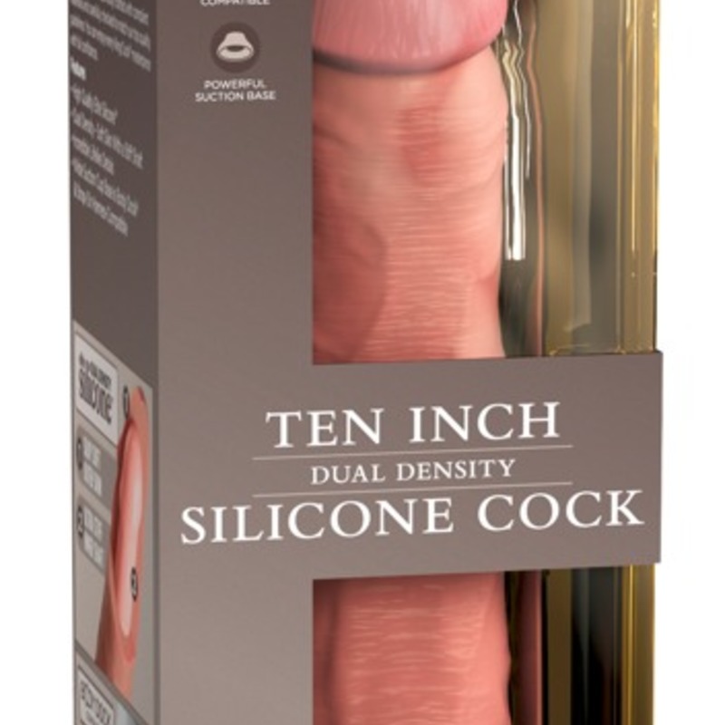 10" Dual Density Silicone Cock