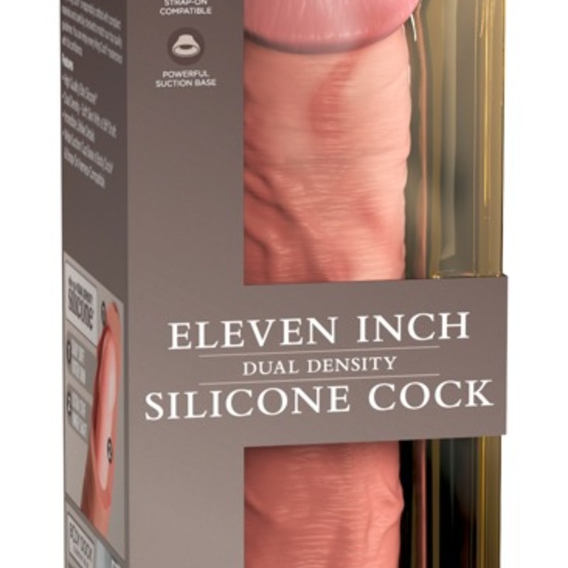 11" Dual Density Silicone Cock