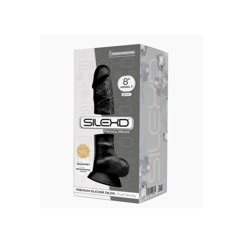 Silexd - Dildo Premium Silicone Mod.1 8'' - Nero
