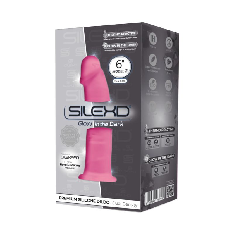 Silexd - Dildo Premium Silicone Mod.2 6'' - Glow in the Dark