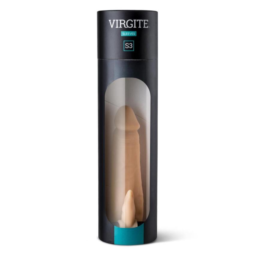 Virgite - Guaina Pene Realistica Vibrante S3 - 6  - Color Carne  