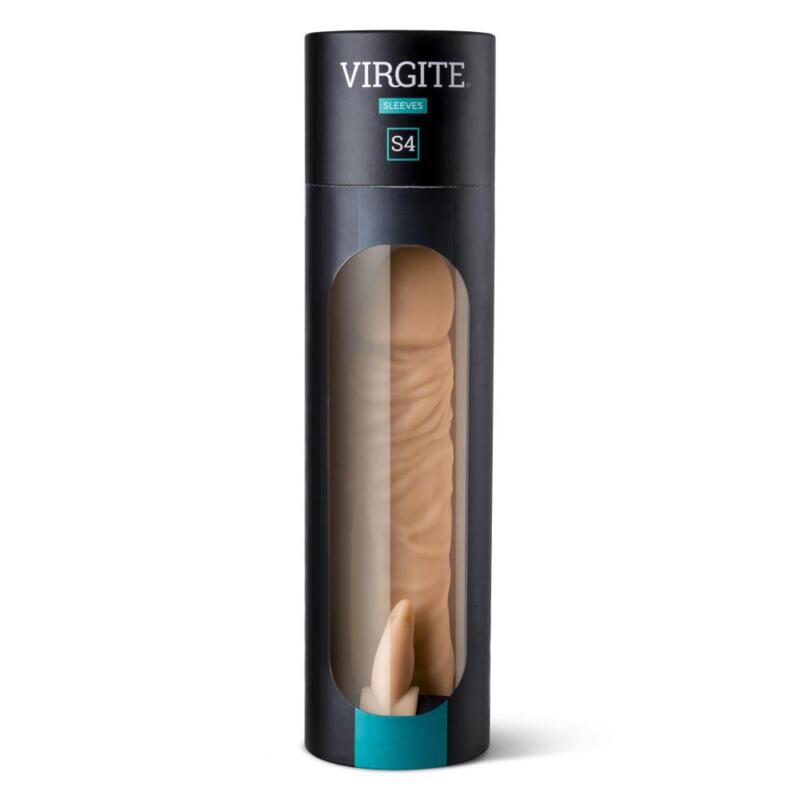 Virgite - Guaina Pene Realistica Vibrante S4 - 8" - Color Carne